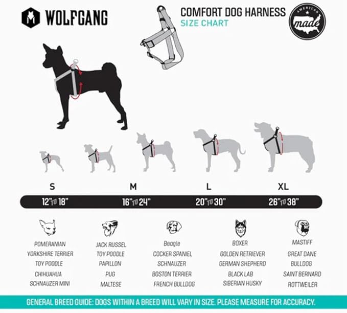 Wolfgang Heavy Duty Adjustable Dog Harness, Pull-Tested to Over 800 lbs for Walking & Training, DarkSkies Print, Small