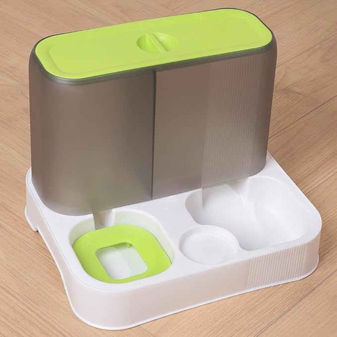 Automatic Cat Feeder, Cat Auto Feeder Dog Feeders, Cat Feeder Automatic, Automatic Dog Food Dispenser, Large Capacity Water Dispenser, Pet Food Dispenser, Food Bowl Pet Supplies (Green)