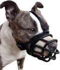 LUCKYPAW Basket Muzzle for Large Medium Small Sized Dogs, Soft Pitbull Muzzle for Rottweiler Bully to Prevent Biting Chewing, Allows to Drink Full Pant, Breathable & Adjustable
