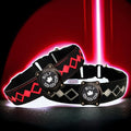 Personalized Flashing Night Dog Collar with Waterproof airtag Holder for Black Dog Night Walking (Black, M(11.8-15.7"))