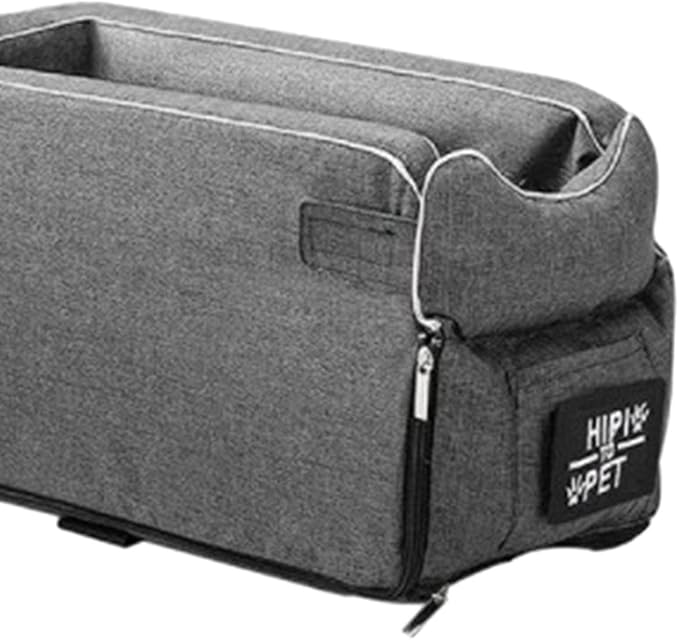 Pet Car Booster Seat Portable Breathable Travel Carrier Stable Puppy Dog Car Seat Summer Cooling Mat (Grey)