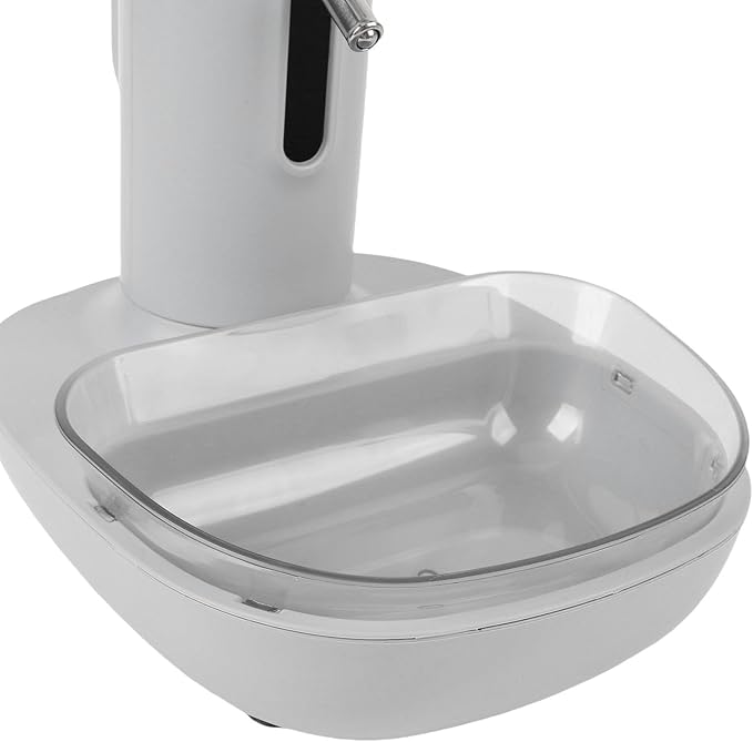 Pet Standing Water Dispenser, Automatic Feeding Water Bowl, 680ml Capacity, Adjustable Height, Hanging Design, for Small Cats and Dogs, with Detachable Feeder (Gray)