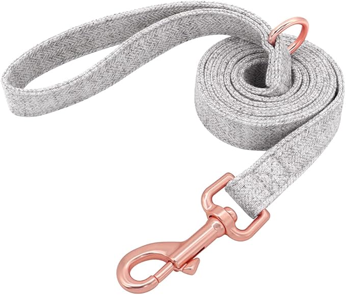 Personalized Dog Collar Custom Nylon Dog Collar Engraved Name ID Adjustable for Small Medium Large Dog Chihuahua Pitbull Grey Leash M