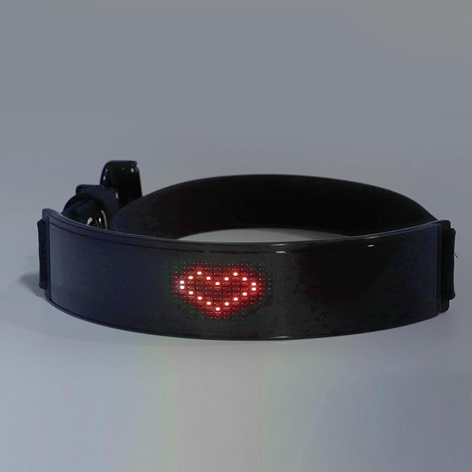 Glowing Collars for Dogs, LED Collar Smart DIY Screen Fashionable Glowing Dog Necklace, Rechargeable Light Up Pet Collar, Ensuring Visibility and Safety for Small Medium Large