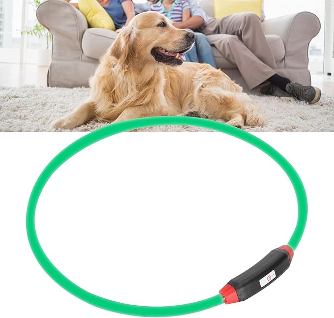 LED Dog Collar, USB Rechargeable Light Up Dog Collars, Adjustable Cuttable Night Walking Dog Lights, Reusable Safety Glowing Dog Collar Pet Necklace for Small Medium Large Dogs