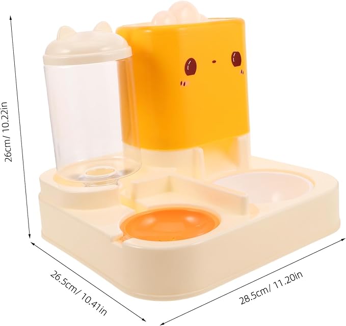 KESYOO Automatic Cat Feeder Water Dispenser Double Bowls Pet Food and Water Feeder Dog Bowl