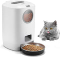 4.5L Automatic Cat Feeder Food Dispenser for Cat & Dog,Programmable Portion Control 1-4 Meals Per Day & 10S Voice Recorder with Stainless Steel Bowl for Small to Medium Cats Dogs