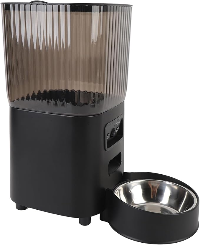 Automatic Pet Dispenser, Smart Pet Feeder with Camera, Voice Control, Timed Feeding for Dog Cat (Single Bowl)