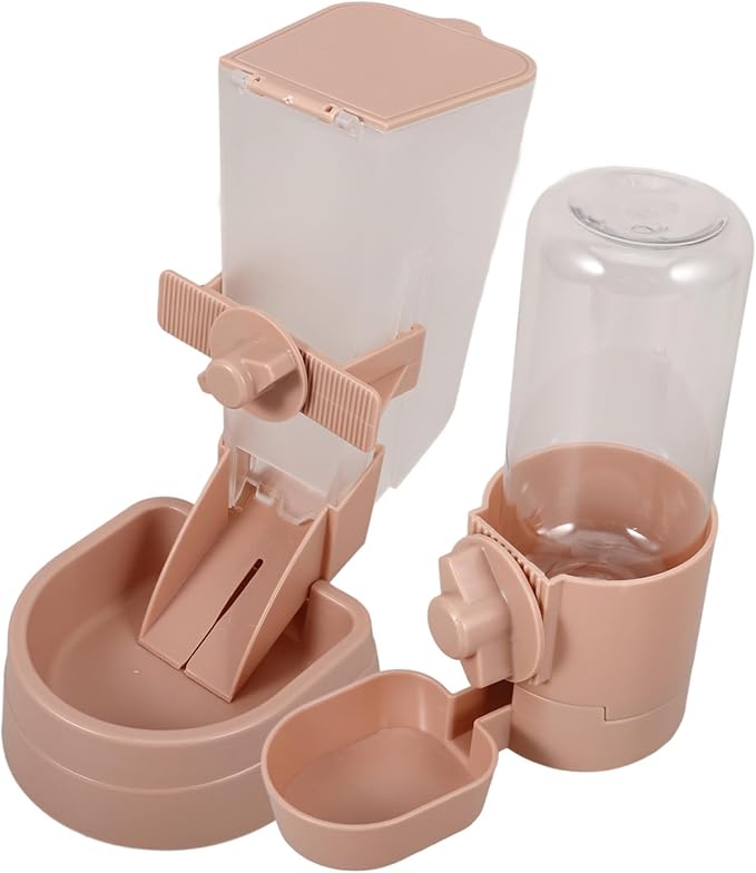 Toyvian 1set Pet Water Fountain and Feeder Dispenser for Cats and Dogs Compact Hanging Design Break- Spills for Indoor Use for