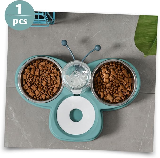 KESYOO Automatic PET Water Dispenser and Feeder Multi-Function Skid Waterer for Dogs and Cats 2-in-1 Dual Bowl Design Suitable for Home Use