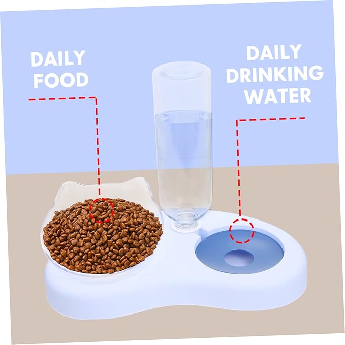 Dog Tilted Food Bowl Automatic Water Refill Bowl Cat Stable Base Pet Feeding for Use