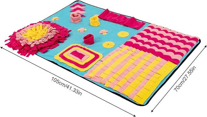 Snuffle Mat, Dog Feeding Mat, Fleece Pet Snuffle Mat for Dogs, for Relieving Tension and Anxiety, 27.55 * 41.33in, Encourage Natural Foraging