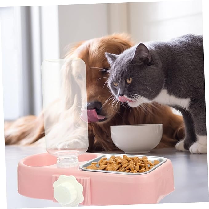 HANABASS 1set Hanging Cat Feeder Detachable Dog Bowl Automatic Water Dispenser for Cats and Dogs Easy to Convenient Design for Home Travel