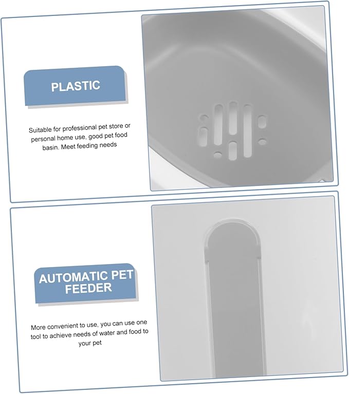 SUPVOX Automatic Pet Feeder Cat Food Water Bowl Dry Wet Separation Dog Water Dispenser Detachable Cage Pet Food Bowl Effortless Feeding Easy to Use