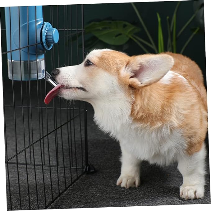 Automatic Hanging Water Dispenser for Pets Durable Water Bottle for Dogs Rabbits and Small Animals Convenient Gravity Feed Design Random Color Small