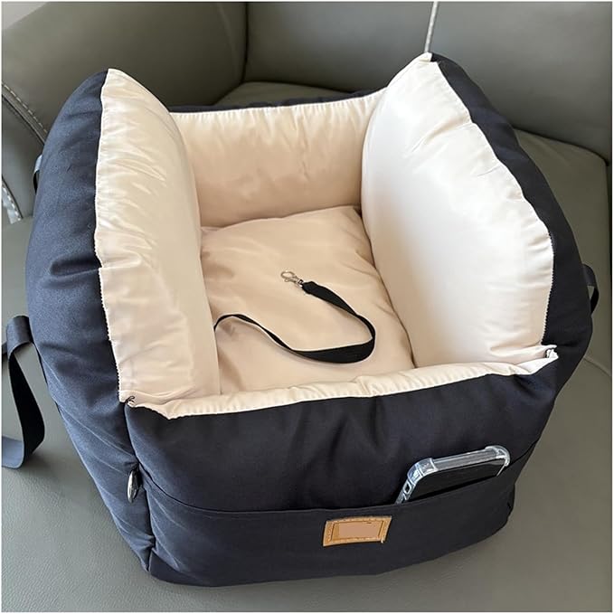 Portable Small Dog Car Seat Dog Bag Washable Soft Cotton Filling Travel Pet Cat nest Home Dog Kennel Pet Backpack(D)