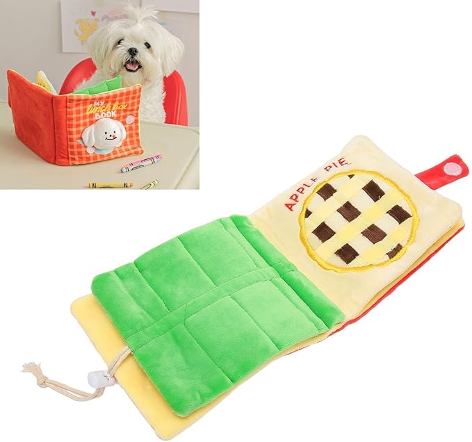 Cyrank Dog Enrichment Toys, Snuffle Mat for Dogs Interactive Sniff Mat Dog Snuffle Book Slow Feeder Interactive Dog Toys Dog Feeding Mat Snuffle Mat Puzzle Toys for Dogs Training