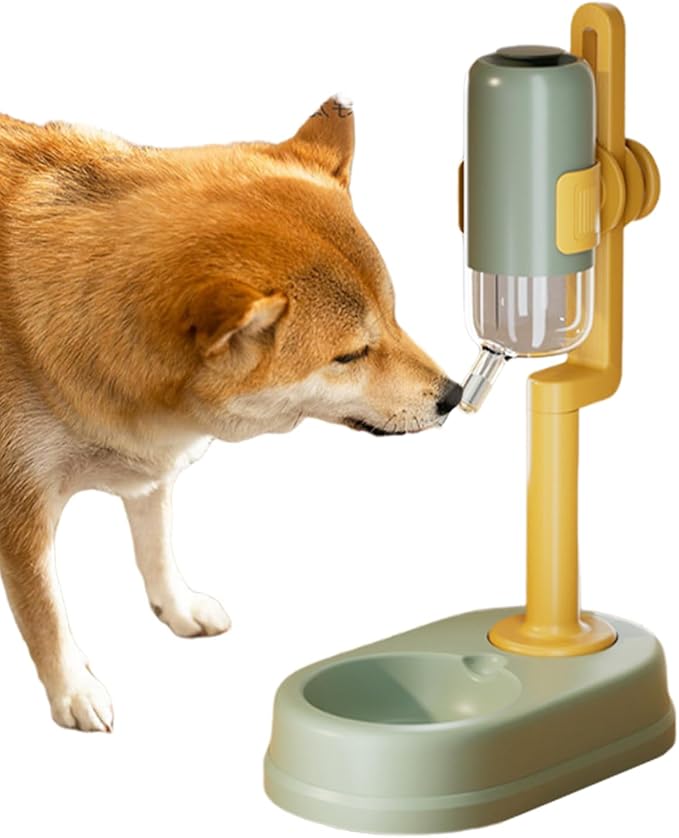 Genérico Automatic Pet Water Dispenser – Raised Drinker with Slow Dispenser | 750 ml of Water in Standing Pet Bowl with Adjustable Height | for Small Animals