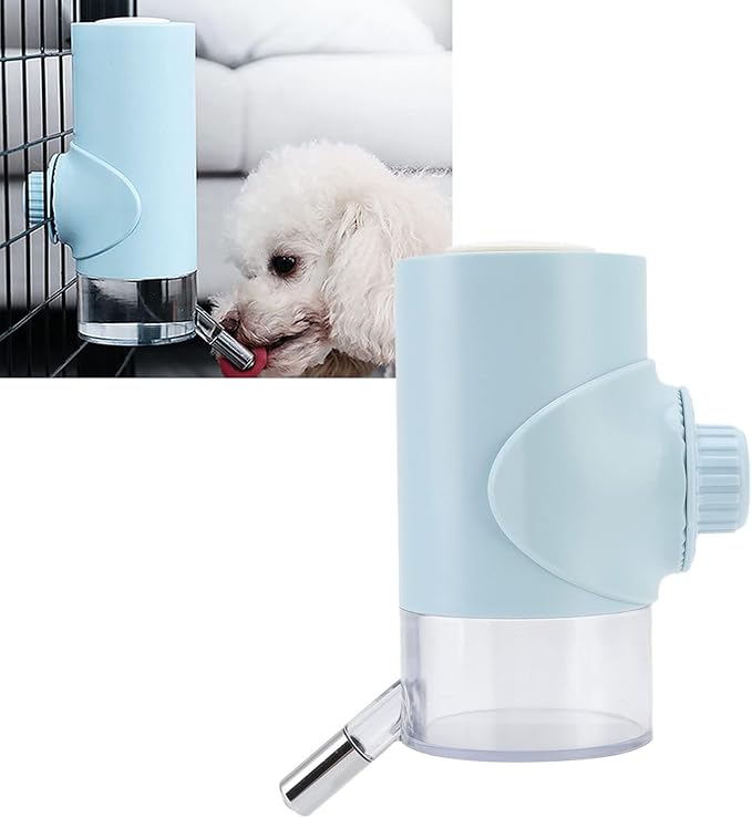 Dog Kennel Water Bottle Dispenser for Crate, 500ml No-Drip Dog Water Dispenser with Automatically Feeding Water Drinker Kettle for Pet