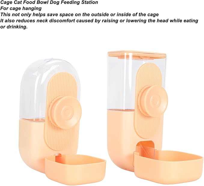 Waterer Set, Multipurpose Removable Reusable Automatic Pet Water Dispenser for Kennel for Small Pets (Yellow)