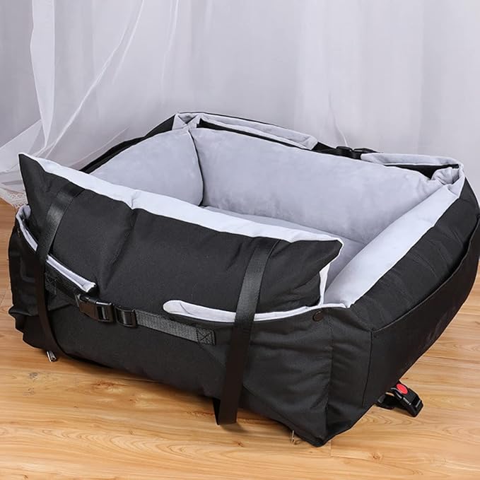 Dog car seat,Pet Booster Seat Travel Dog Car Bed,for Small Medium Dogs Cats,Comfortable and Breathable, Detachable,Dog car Bed Dual-use for car and Home