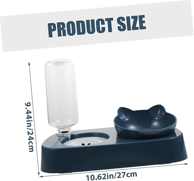 1Set Automatic Pet Feeder with Non Spill Design Cat Dog Food and Water Bowl Detachable Transparent Bottle for Easy Cleaning for Cats Dogs and Rabbits