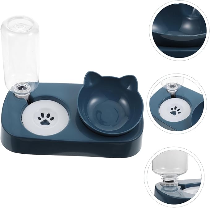 Practical Pet Drinking Bowl Elevated Cat Dog Feeder Bottle Easy to Clean Automatic Pet Food Dispenser