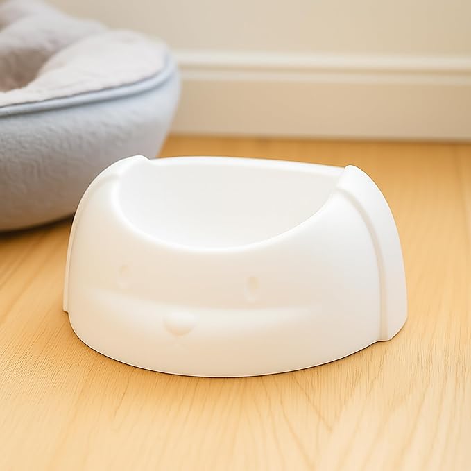 Dishes for Medium and Small Pets – No Spill Dog Food and Water Bowl – Non-Slip Dog Maze Food Bowl, Dishwasher Safe, Odor-Resistant, Lightweight Puppy Feeding Station. (White, Large)