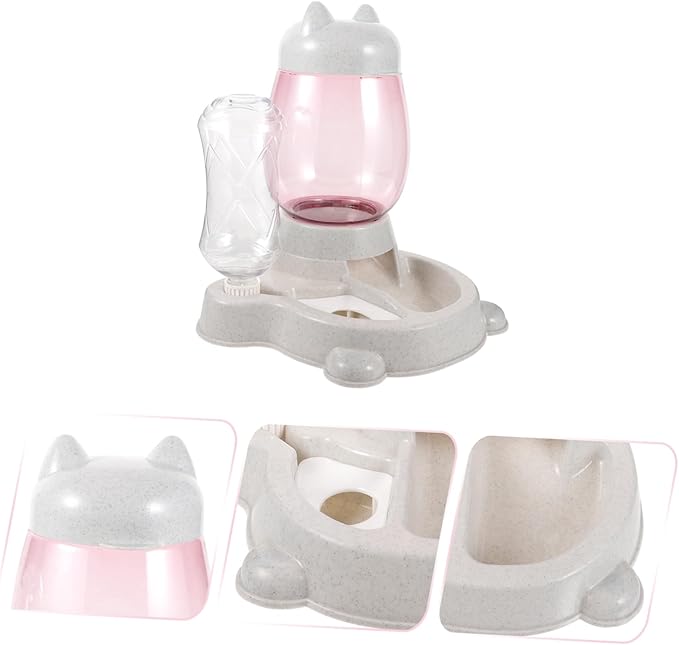 BESPORTBLE Automatic Pet Feeder with Capacity Food and Water Dispenser for Cats Dogs and Puppies Durable Feeding Bowl for Indoor Use Convenient and Easy to Clean