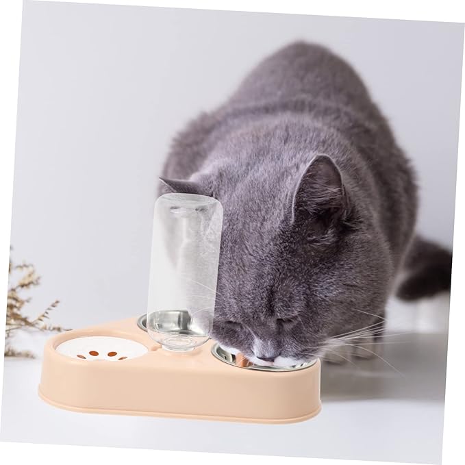 BESPORTBLE Dog Cat Automatic Water Dispenser Stainless Steel Bowl Splashproof Easy to Pet Supplies