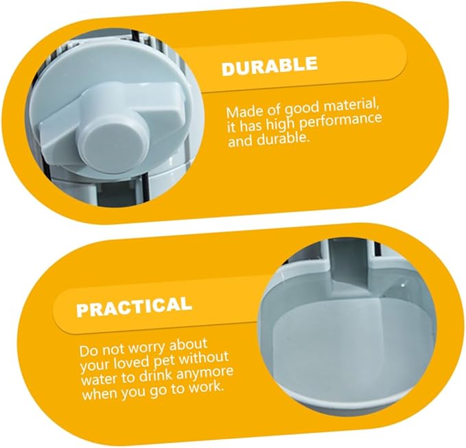 Mipcase Dog Water Bottle Automatic Feeder Indoor Cat Water Feeder Cage Hanging Waterer Large Capacity Pet Drinking Bowl