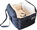 Small/Medium Dog Booster Car Seat Cushion Bed With Safety Belt Removable And Washable Pet Car Nest For Puppy Cats Travel Carrier(Brown)