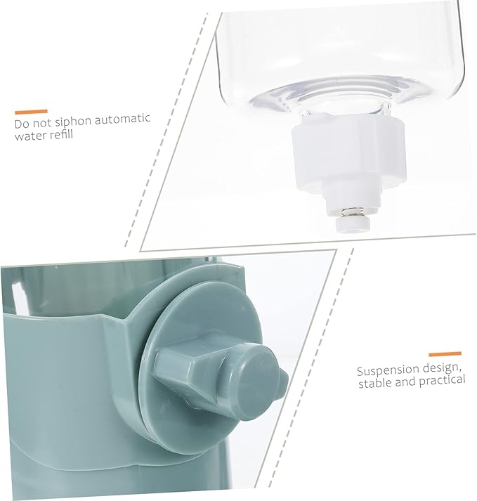 Pet Hanging Water Dispenser Automatic Cage Feeder for Dogs and Cats Prevents Spills Bottle Design for Easy Monitoring for Puppies and Animals