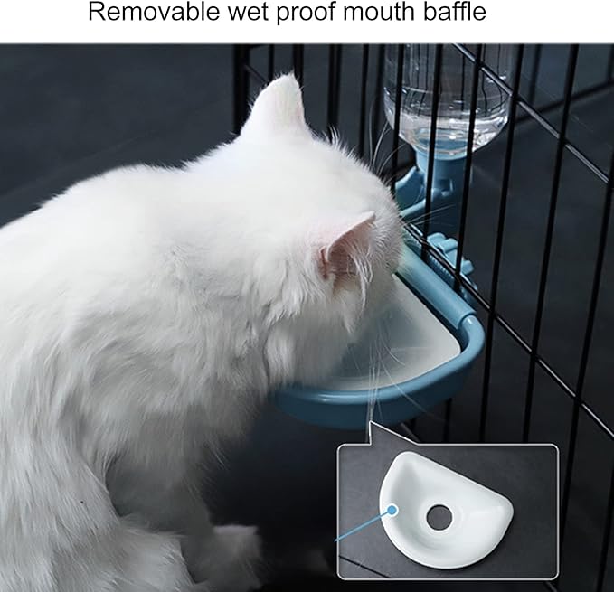 480ml Automatic Pet Water Dispenser, Safe Detachable Hanging Pet Gravity Waterer, Large Capacity Water Feeder Gravity Pet Auto Feeder Waterer Set for Cats and Small and Medium Sized Dogs