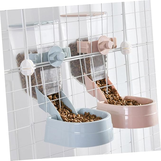 Milisten Automatic Dog Feeder 2l Hanging Pet Food Dispenser Cage Feeder for Puppies and Dogs, Large Capacity Pet Bowl Suitable for Travel and Home Use