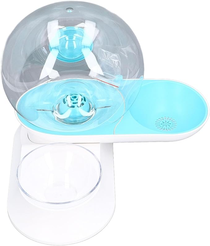 2.8L Pet Water Dispenser Shape Automatic Drinking Fountain Waterer Feeder Bowl Dispenser Automatic Cat Feeder Dog Feeder for Cats Dogs Puppy Non Slip Design(Grey)(Blue)