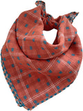Double Layers Two Tones Dog Cotton Square Bandana Bibs Scarf Kerchief for Small Medium Dogs Boy or Girl - DCB03 O&B