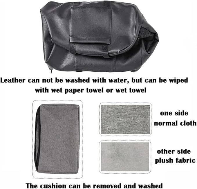 Dog Car Seat Puppy Booster Seat Fits Small Dogs Removable Cushion Safety Hook Installs On Armrest Console Breathable(40x25x22cm)
