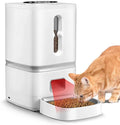 Automatic Dog Feeder Cat Feeder Pet Dry Food Dispenser,7L Auto Feeder for Cat & Small Dog, Portion Control & Voice Recording,4 Meals Per Day with Stainless Steel Bowl,Dual Power Supply