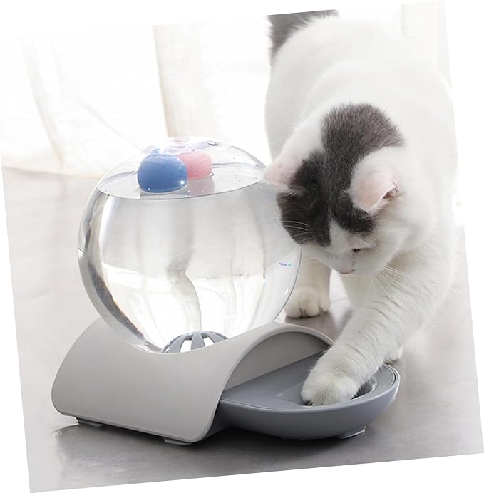 SUPVOX 1pc Automatic Pet Water Dispenser Large Capacity Waterer for Dogs and Cats and Material Easy to Grey Bubble Design