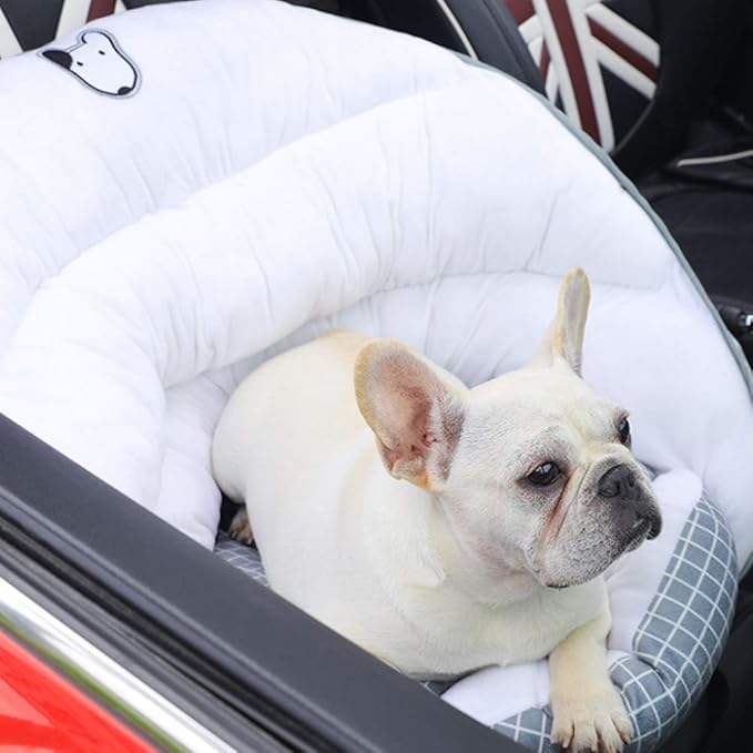 Dog Car Seat Pet Booster Seat Pet Travel Safety Car Seat Dog Bed for Car,Pet Car Booster Bucket Seat with Clip-On Safety Leash for Cars, Trucks and Suvs,F