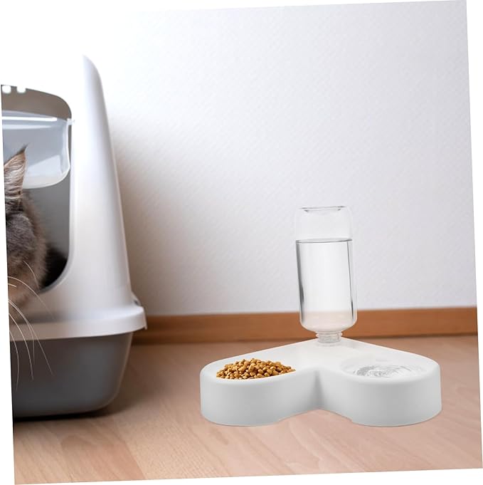 Automatic Cat Water Feeder with Integrated Food Bowl Multi-Function Pet Supply for Cats and Dogs Easy to Clean Design Convenient Fresh Water Access