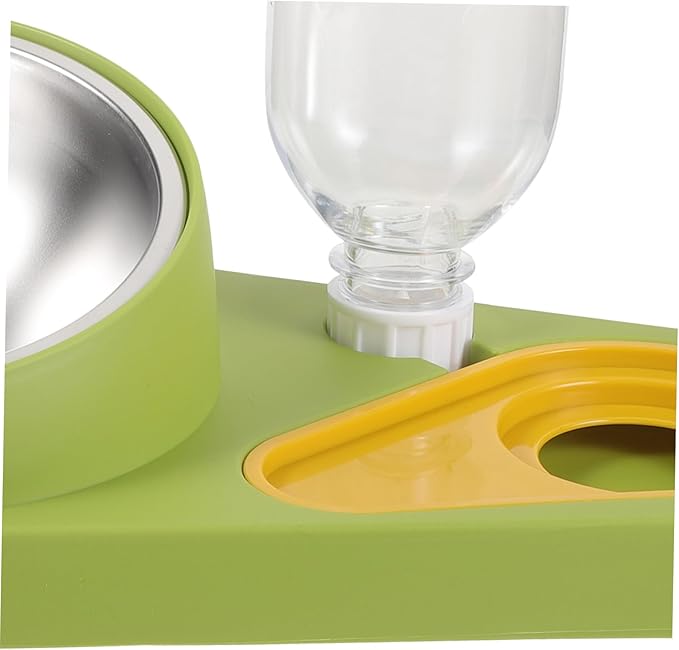 YARNOW Dog Cat Bowl Feeder Automatic Pet Feeder Gravity Refill Compact Design