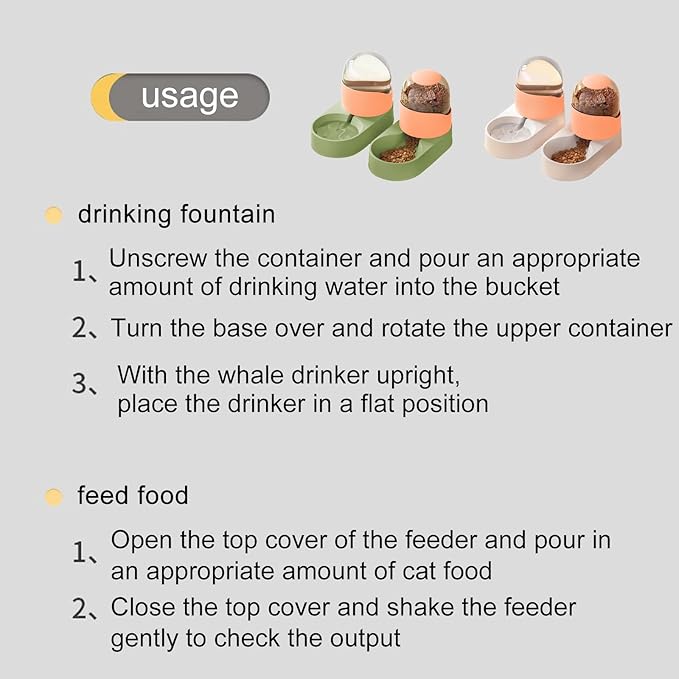 Pet Water Feeder Circulates Throughout The Day and Automatically Replenishes Water Feeder Pets All Day Cycle Automatic Replenishing Water Feeder Pet Drinker(#2)