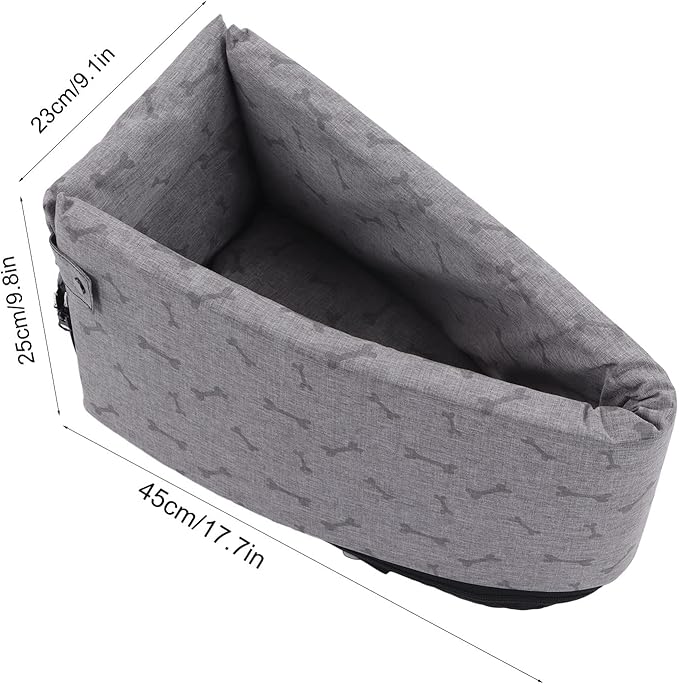 Small Dog Car Seat, Soft Washable Pet Car Seat, Puppy Portable Pet Car Seat for Small Pets, Dog Cat Seat with Safety Tethers, Travel Bed for Dogs Cats