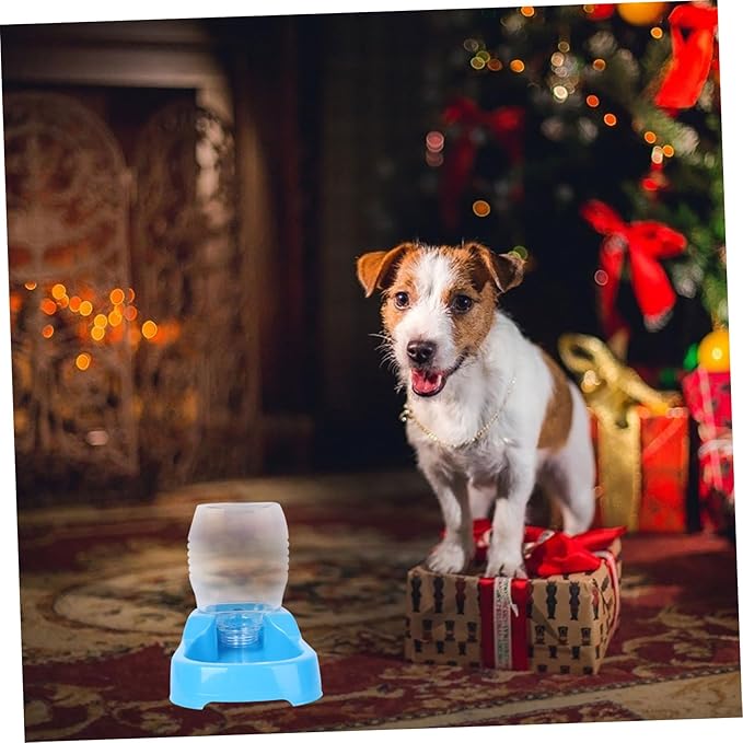 GALPADA Dog Water Feeder Creative Pet Drinking Tool Smooth Surface Design for Easy Use for Home and Pet Shops Blue Color Convenient Automatic Water Supply