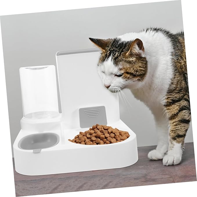 Automatic Pet Feeder Dog Cat Water Dispenser Plastic Easy Assembly Large Capacity Bowl