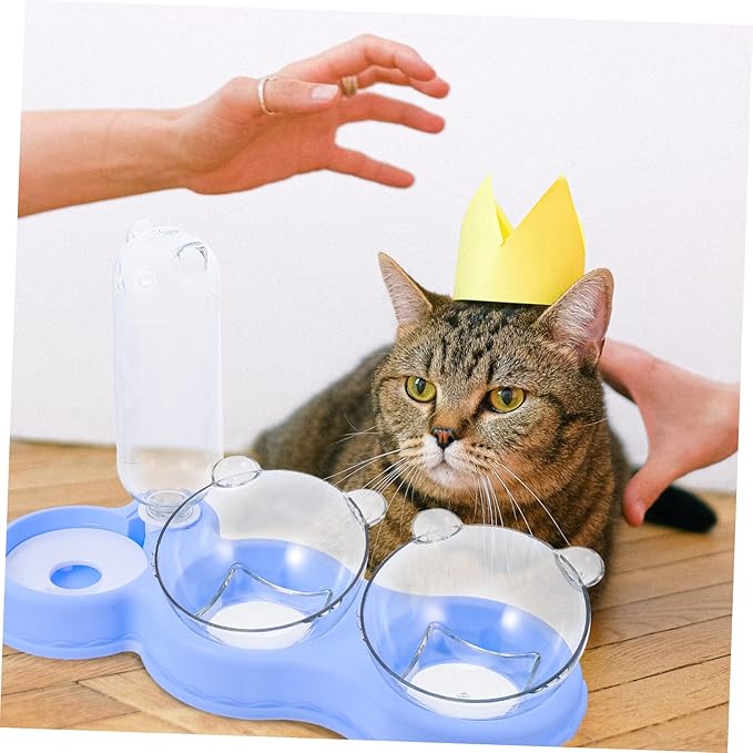 BESPORTBLE Detachable Pet Waterer and Dog Food Feeder Skid Dual Bowls for Indoor Use Convenient Automatic Water Dispenser for Cats and Dogs Safe Easy to Design