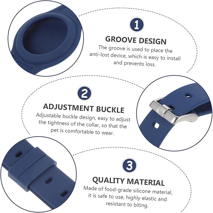 HOMSFOU Dog Collar Tracer Protective Case Keychain Cover Pet Case Comfortable for Walking Running Silicone Material No Entanglement