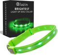 Blazin Light Up Dog Collar - The Original LED Dog Collar - USB Rechargeable - Waterproof - 1,000 Feet of Visibility - Dog Collar Light for Small, Medium, Large Dogs - US Brand